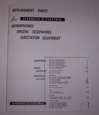 Automatic Electric - Replacement Parts Catalog